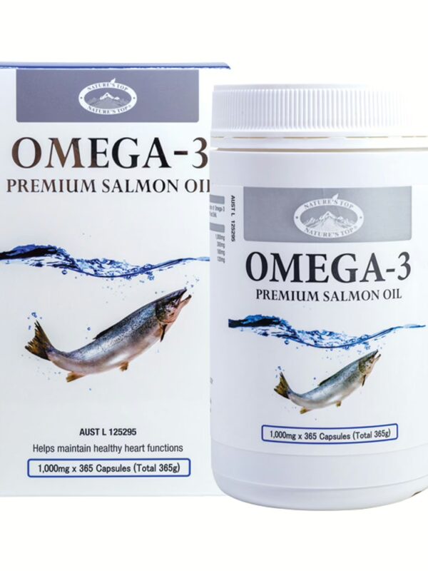 호주 네이쳐스탑 오메가-3 프리미엄 연어 오일 1000mg 365캡슐