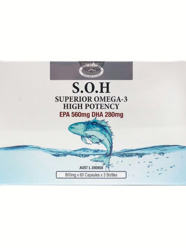 호주 네이쳐스탑 SOH 고함량 오메가-3 800mg 60캡슐 1박스(3개) 세트