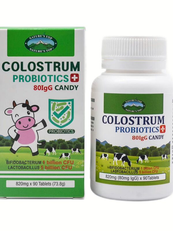 호주 네이쳐스탑 초유 프로바이오틱스 80IgG 유산균 캔디 90정