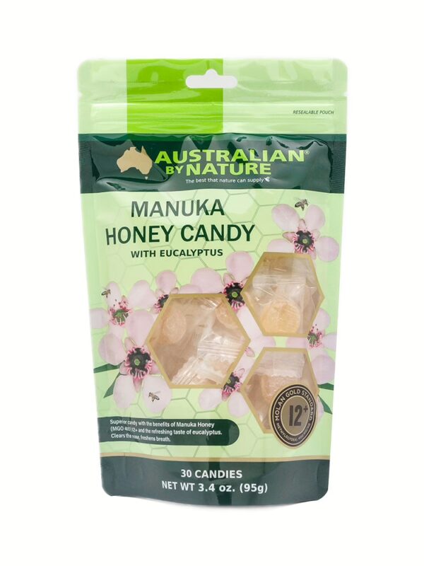 호주 오스트레일리안 바이 네이쳐 마누카꿀 12+ MGO 400 유칼립투스 캔디 30입