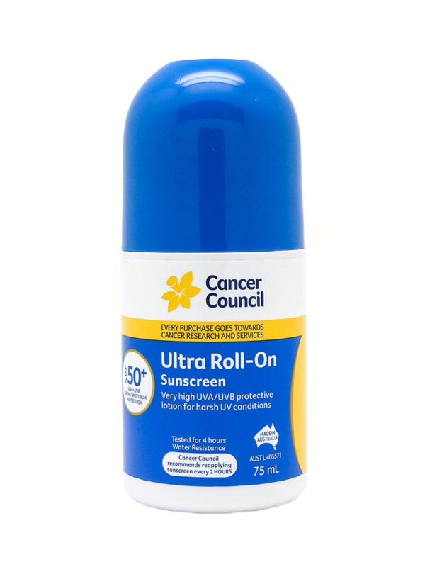 호주 캔서카운슬 SPF 50+ 울트라 롤온 선크림 75ml