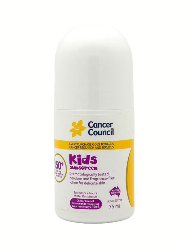 호주 캔서카운슬 SPF 50+ 키즈 롤온 선크림 75ml
