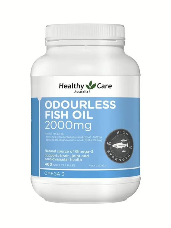 호주 헬씨케어 무취 피쉬 오일 2000mg 오메가-3 400캡슐