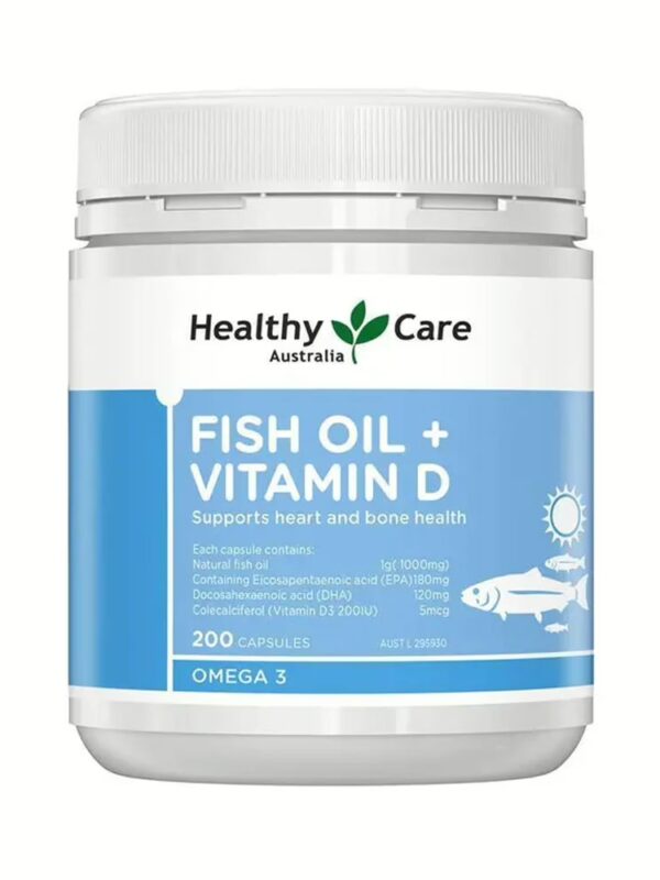 호주 헬씨케어 피쉬 오일 + 비타민 D 200캡슐