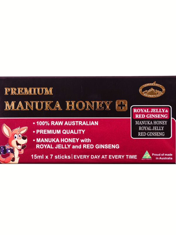 호주 네이쳐스탑 프리미엄 마누카꿀 플러스 로열젤리 & 홍삼 15ml 1박스(7개)